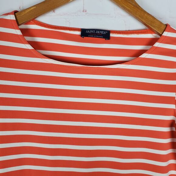 Lot Of 2 Saint James Garde Cote Striped Shirt Sz 4 3/4 Sleeve UV Nautical Preppy - Picture 10 of 16